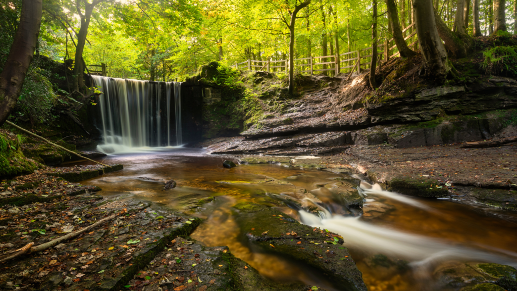 Nant Mill Woods waterfall - great place to walk in Wales - - great walks in Wales